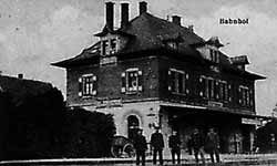 Bild Bahnhof  Herbrechtingen um das Jahr 1875